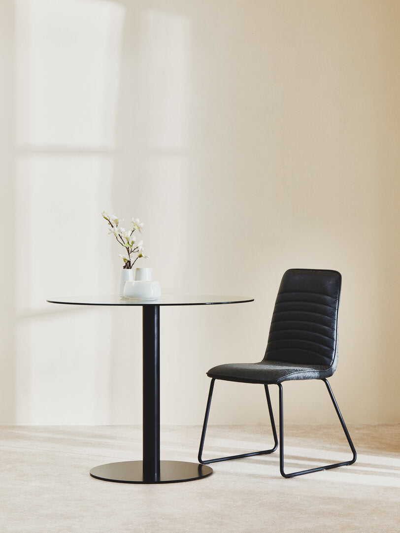 Belgravia Foundry Black Leather Effect Chair