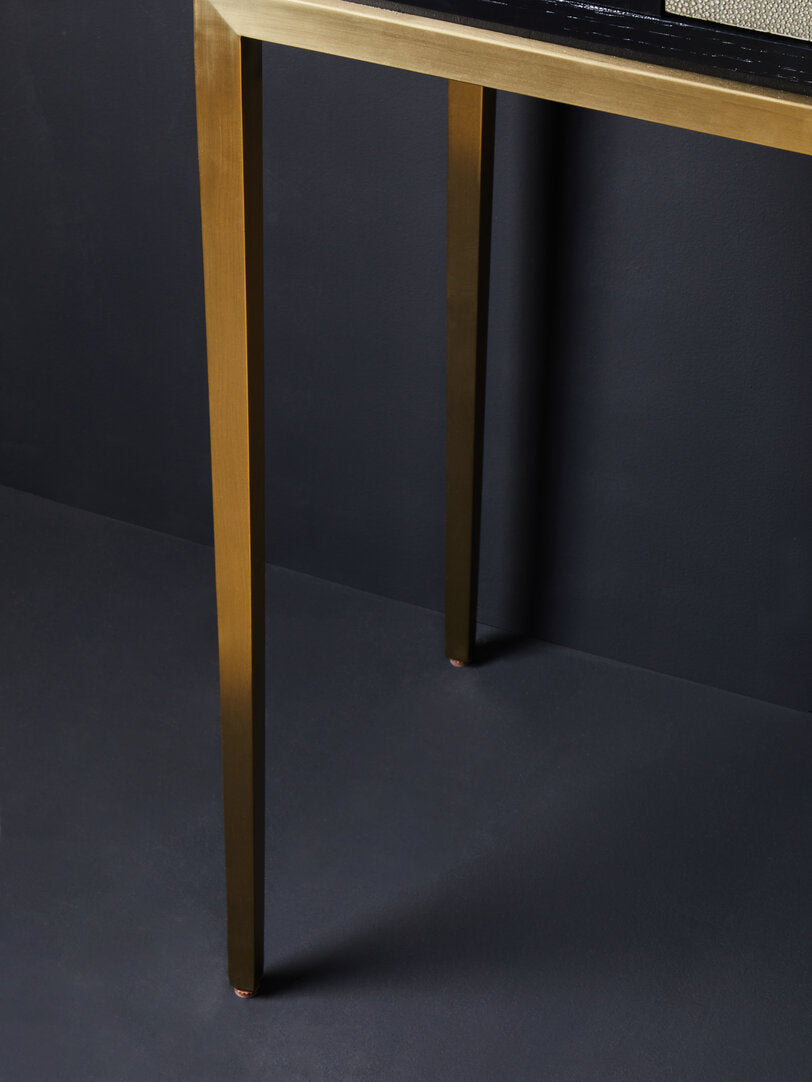 Valencia Shagreen Effect One Drawer Console Table