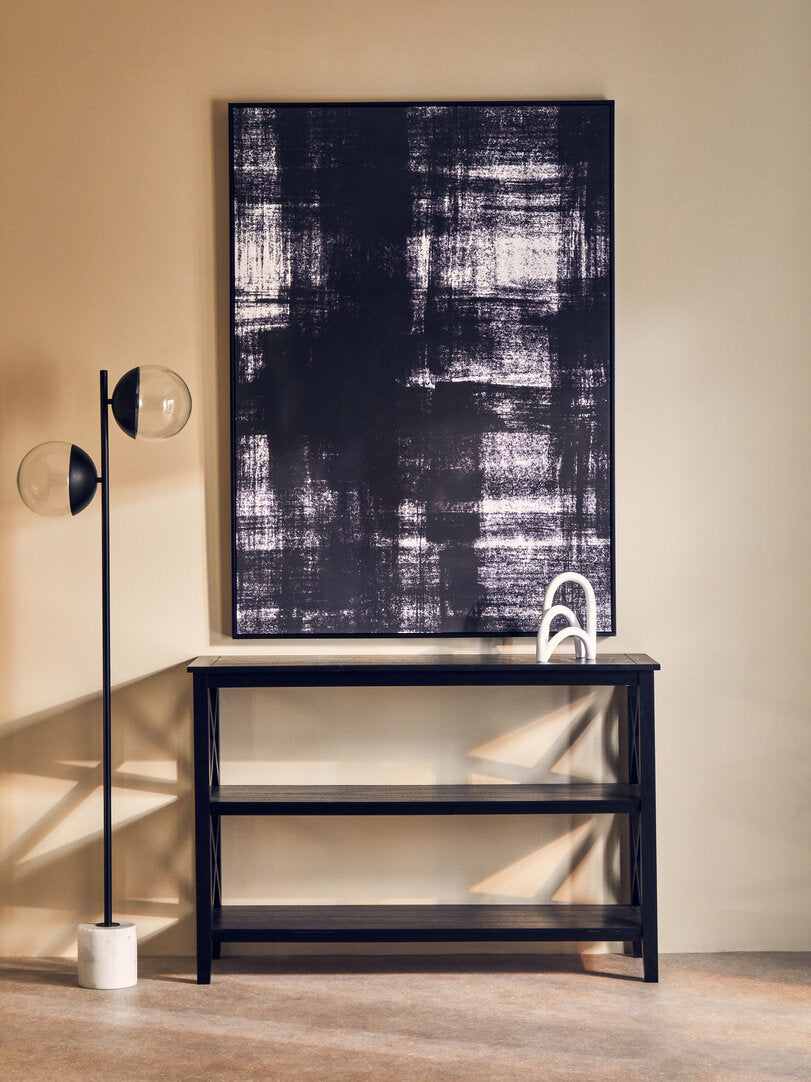 Savoy Three Shelf Large Black Bookcase