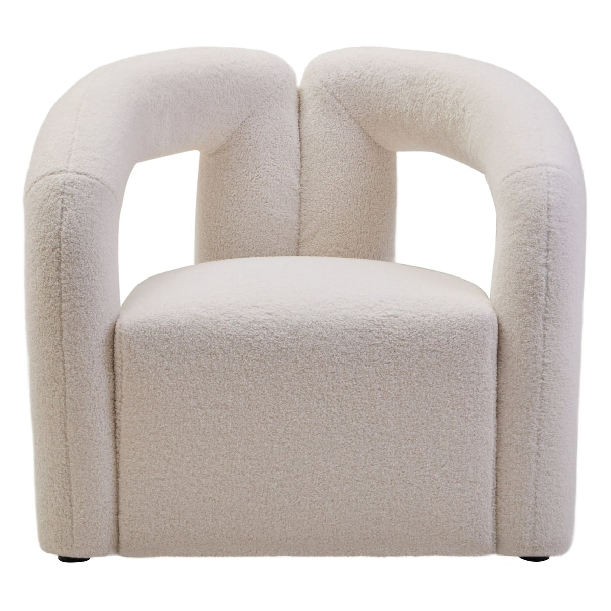 Matlock Ivory Boucle Effect Statement Chair