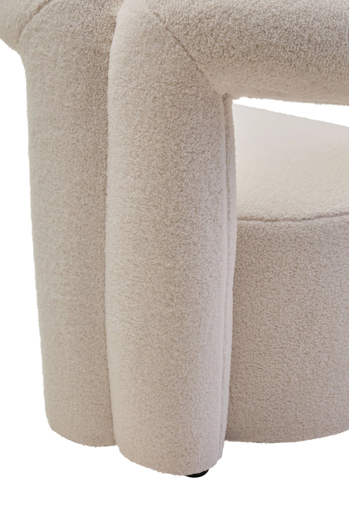 Matlock Ivory Boucle Effect Statement Chair