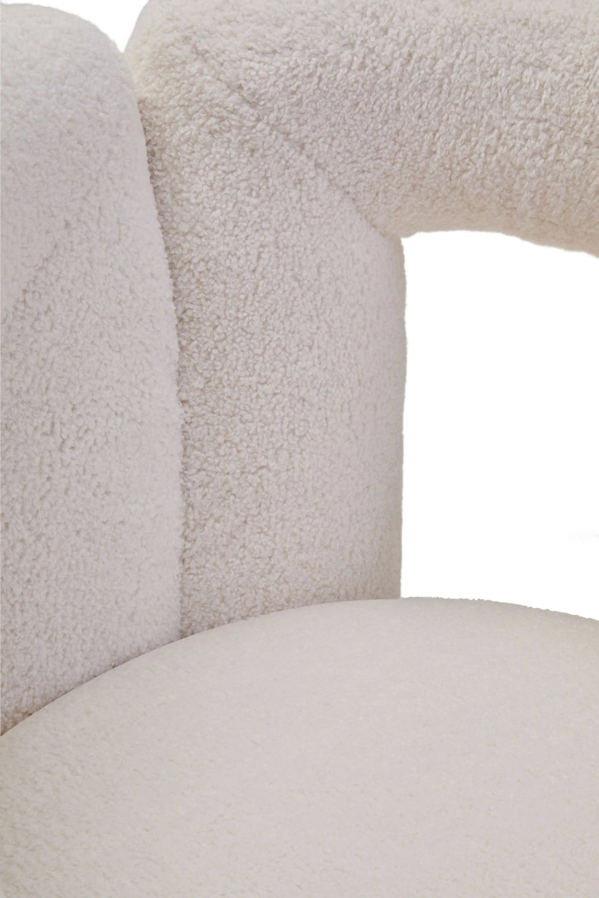Matlock Ivory Boucle Effect Statement Chair