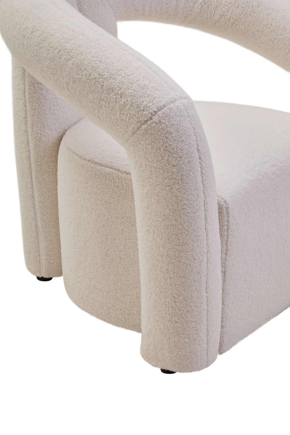 Matlock Ivory Boucle Effect Statement Chair