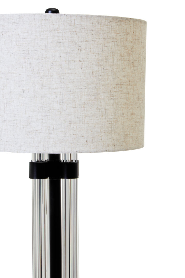 Lincoln Matte Black and Ivory Table Lamp