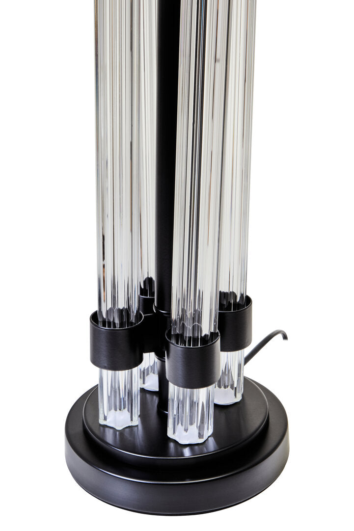 Lincoln Matte Black and Ivory Table Lamp