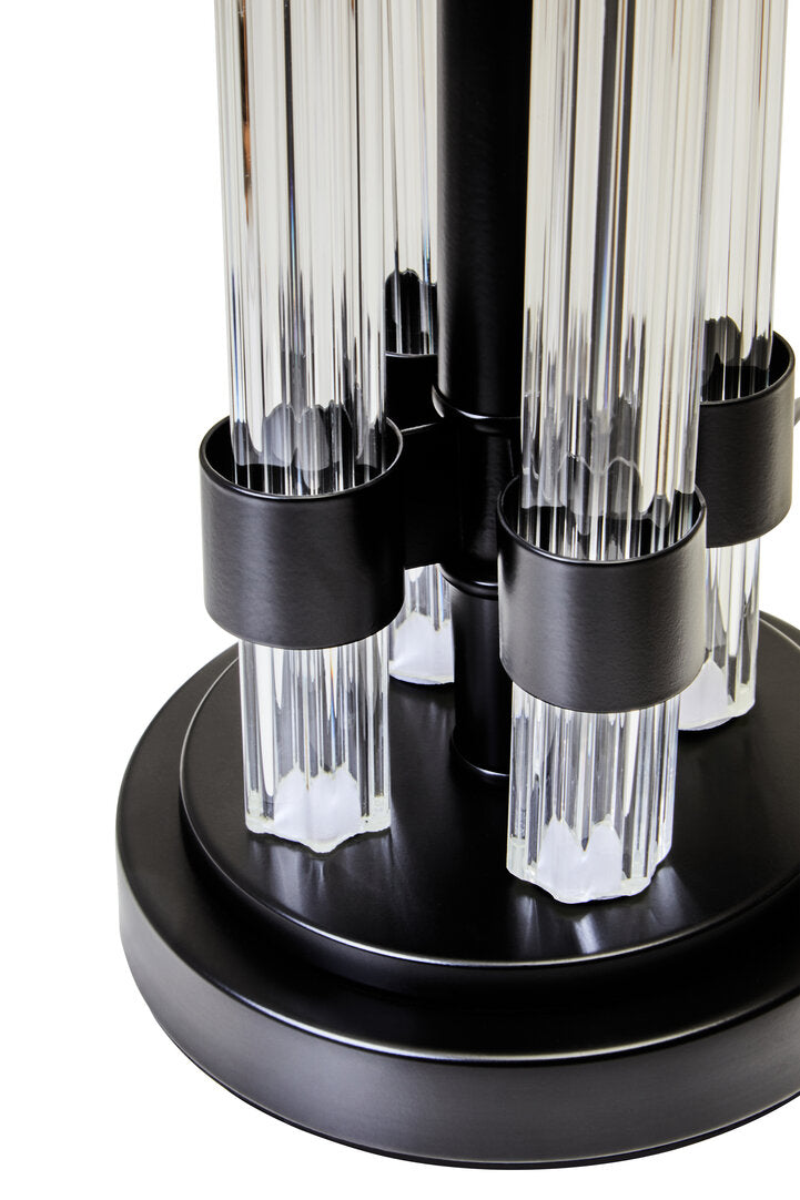 Lincoln Matte Black and Ivory Table Lamp