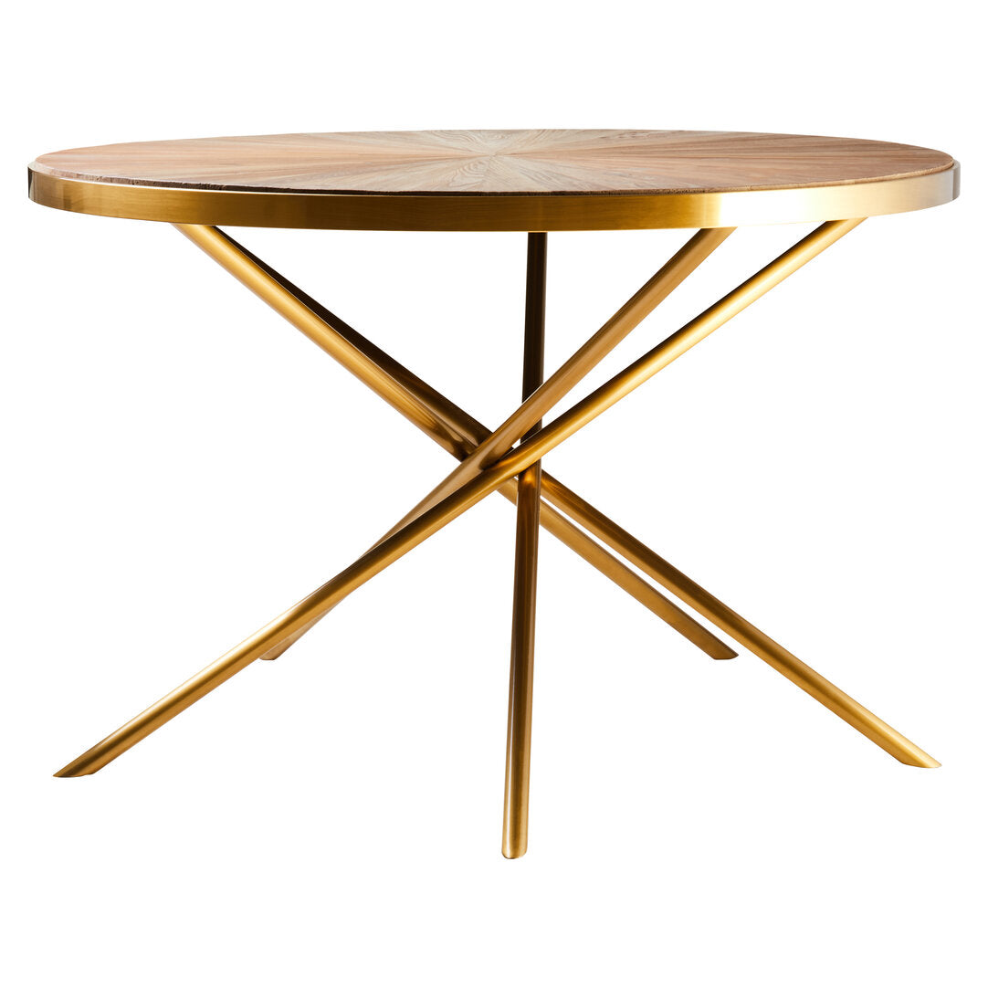 Laguna Round Fir Wood Dining Table with Splayed Legs
