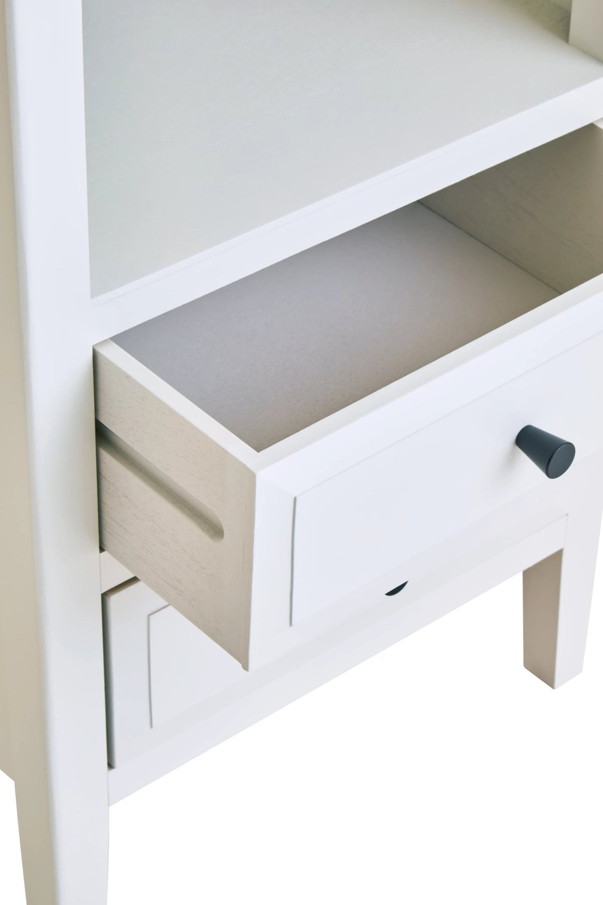 Savoy Two Drawer Wooden Side Table #colour_white