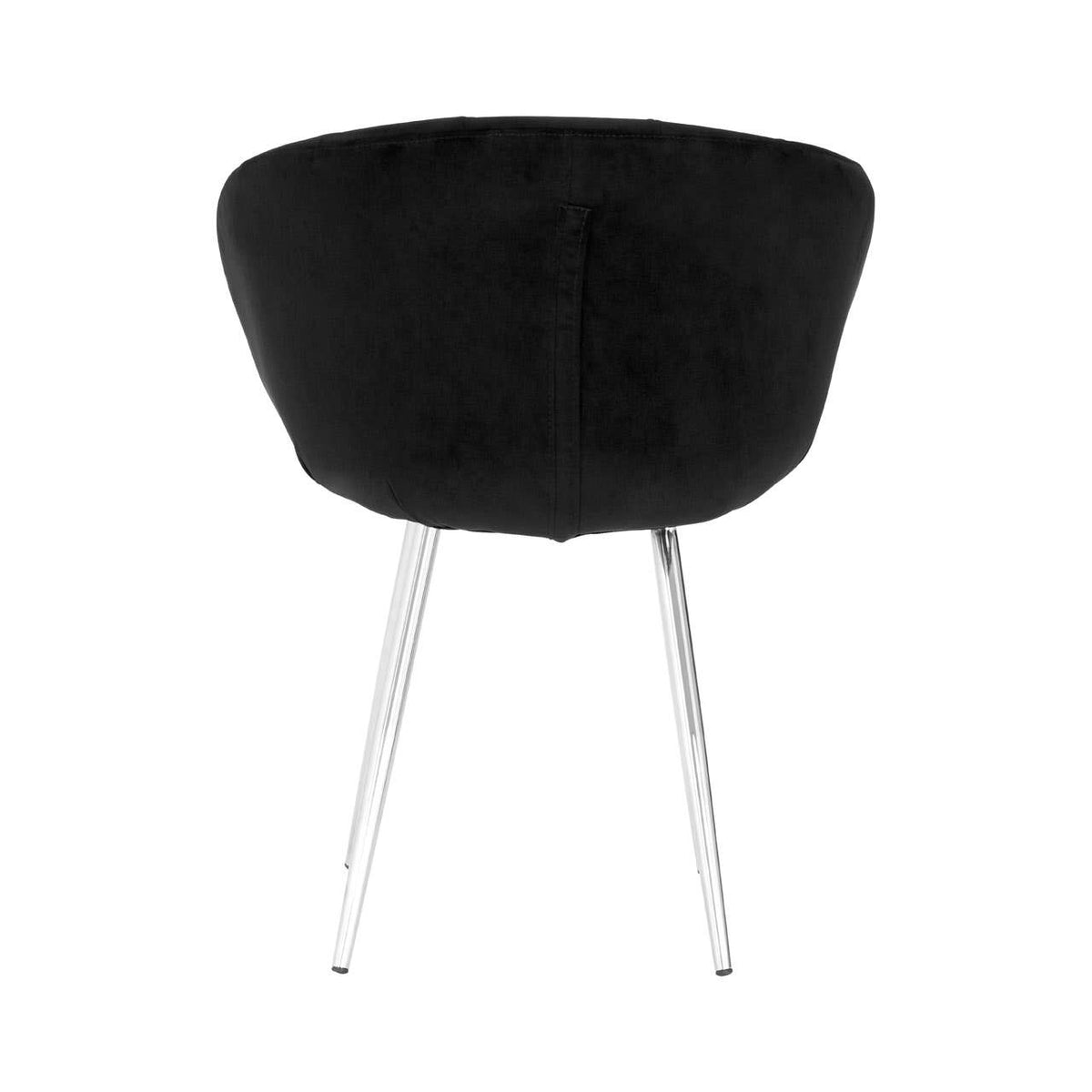 Valencia Black and Silver Velvet Chair