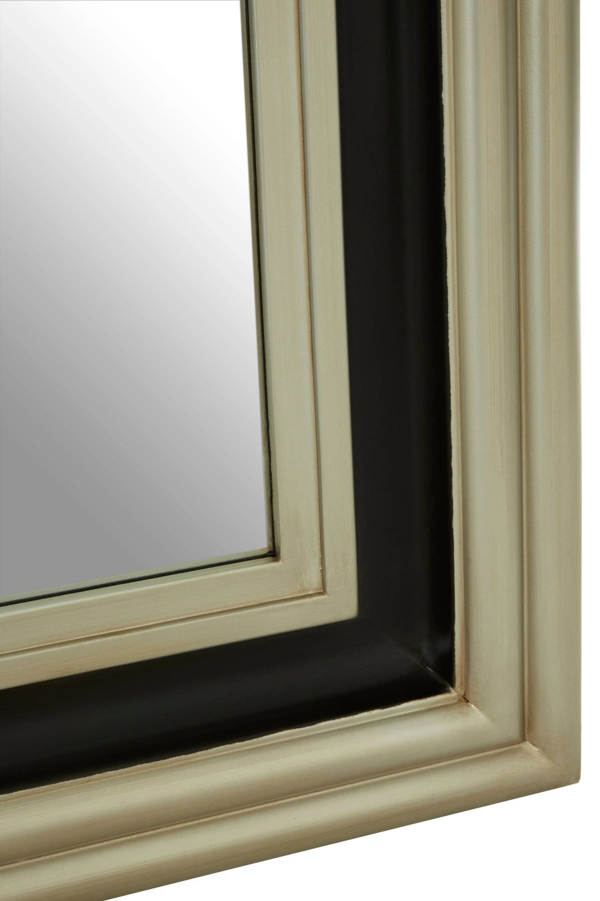 Frome Black and Silver Frame Full Length Wall Mirror