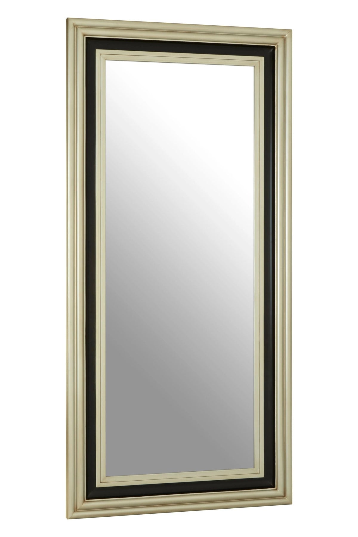 Frome Black and Silver Frame Full Length Wall Mirror