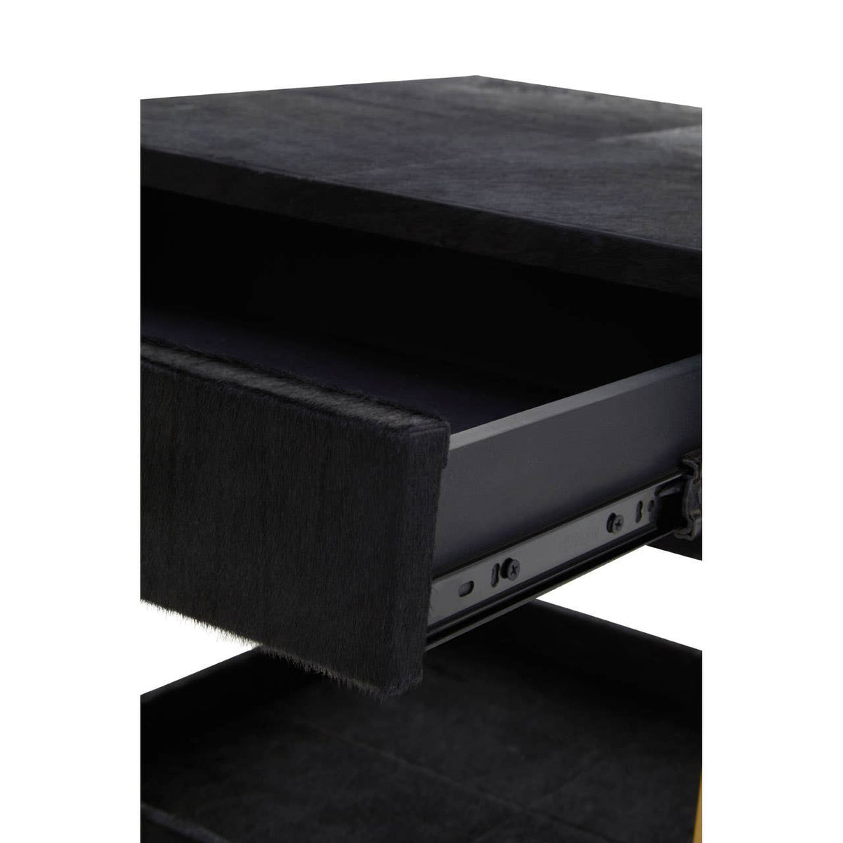 Vienna Hair On Leather Side Table