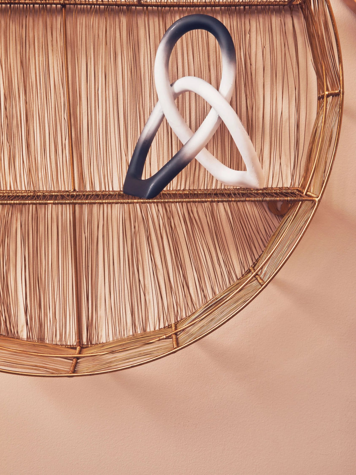 Wetherby Gold Wire Round Wall Shelf