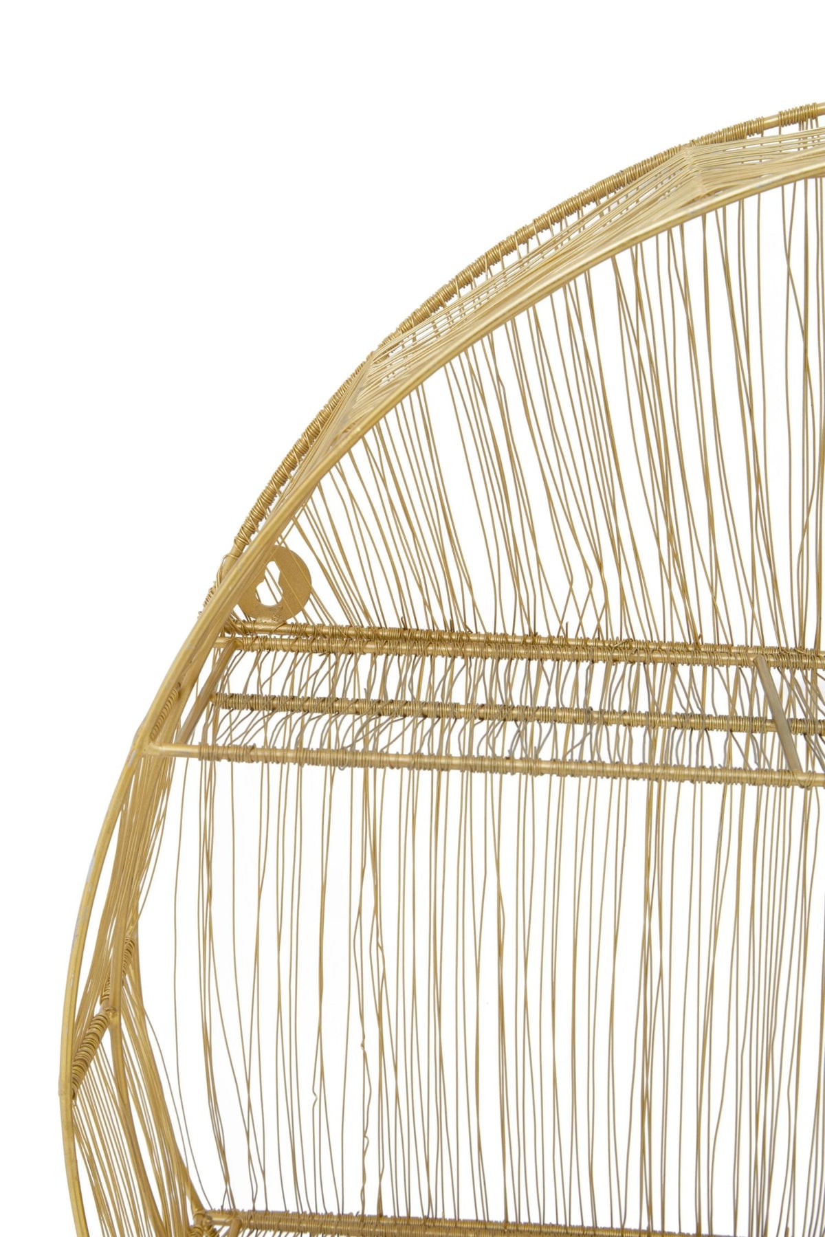 Wetherby Gold Wire Round Wall Shelf