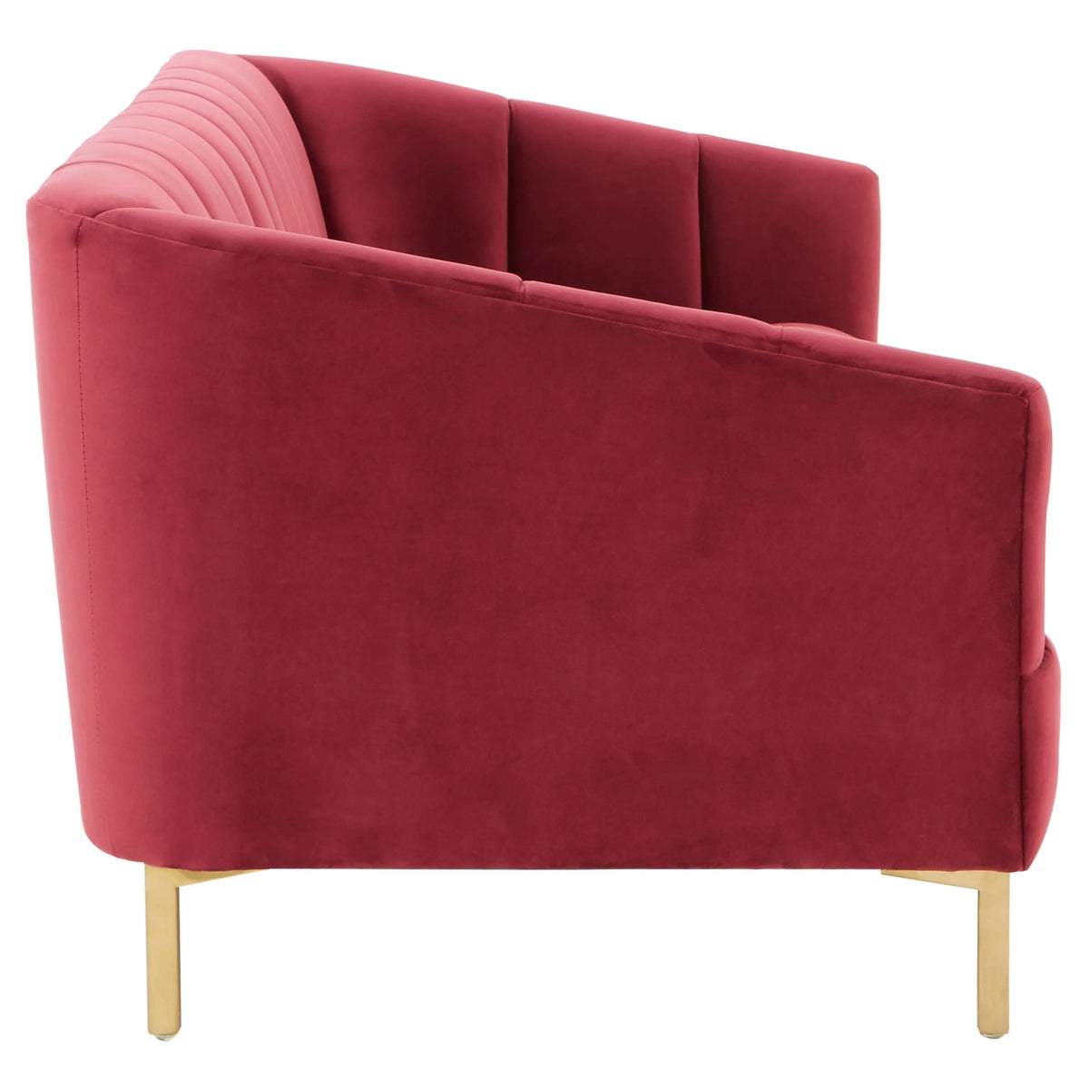 Brecon 3 Seat Wine Velvet Sofa