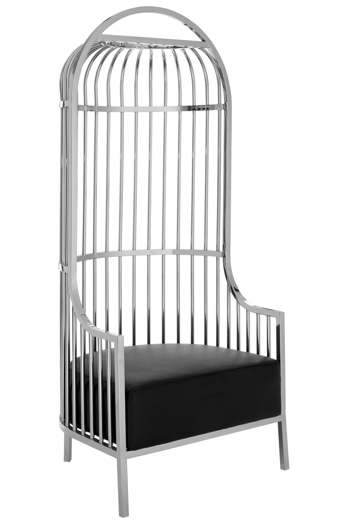 Notting Silver Finish Dome Cage Chair