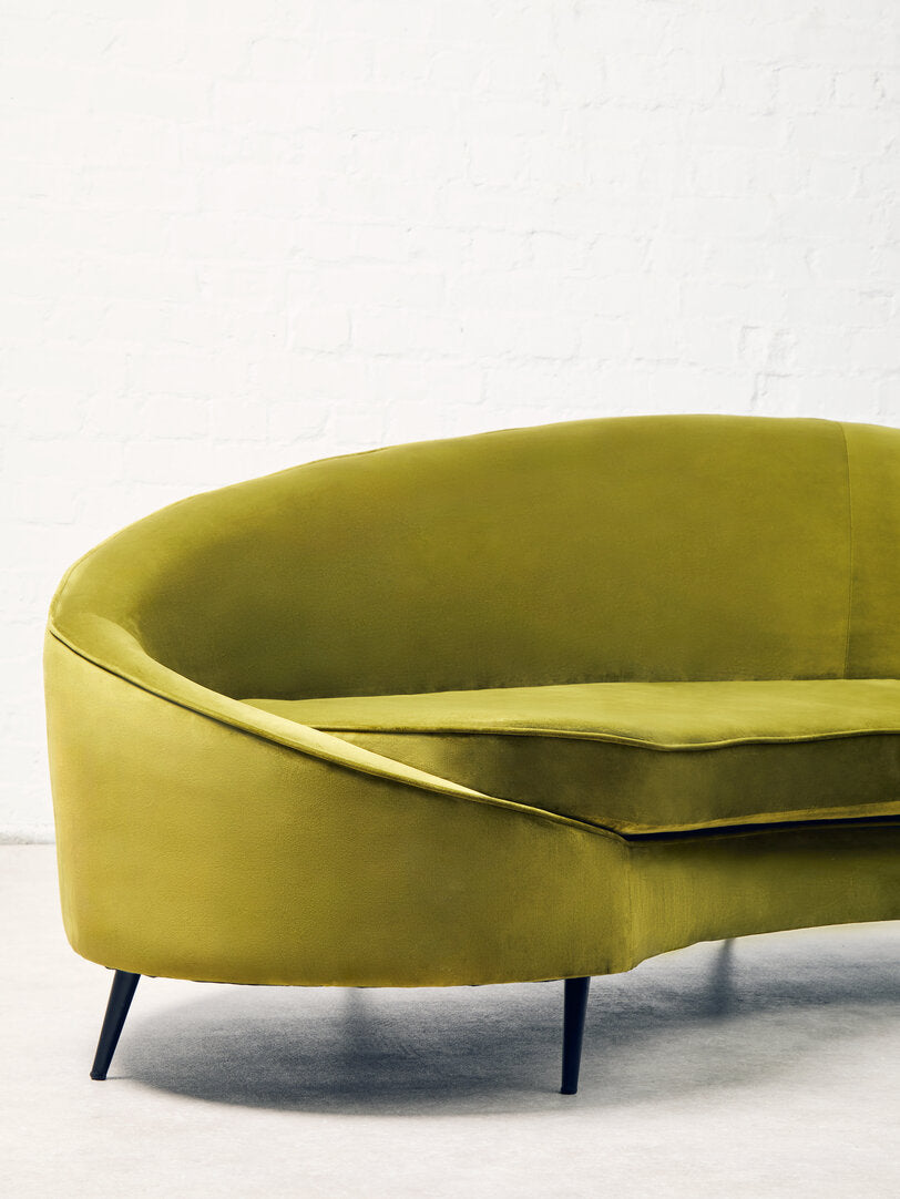 Brooklyn Three Seat Olive Velvet Sofa