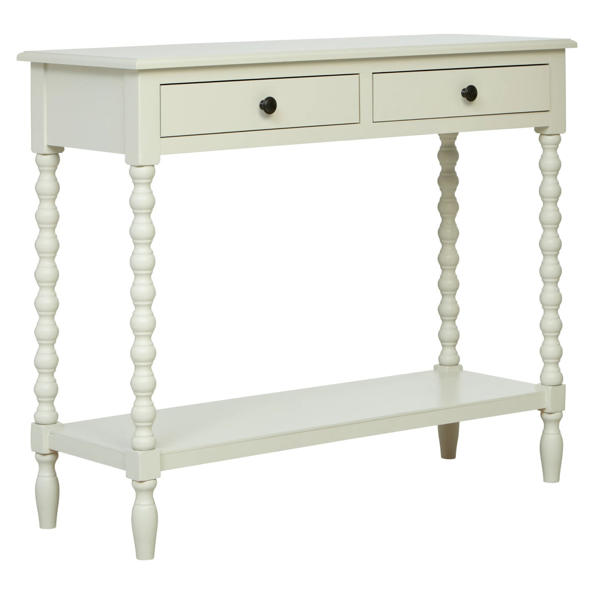 Savoy Two Drawer Bobble Detail Wooden Console Table