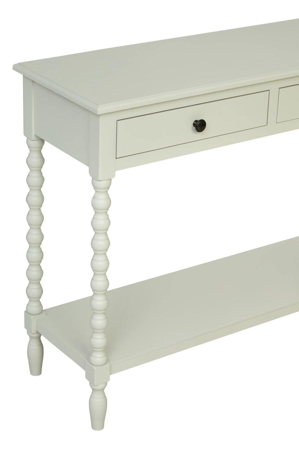 Savoy Two Drawer Bobble Detail Wooden Console Table