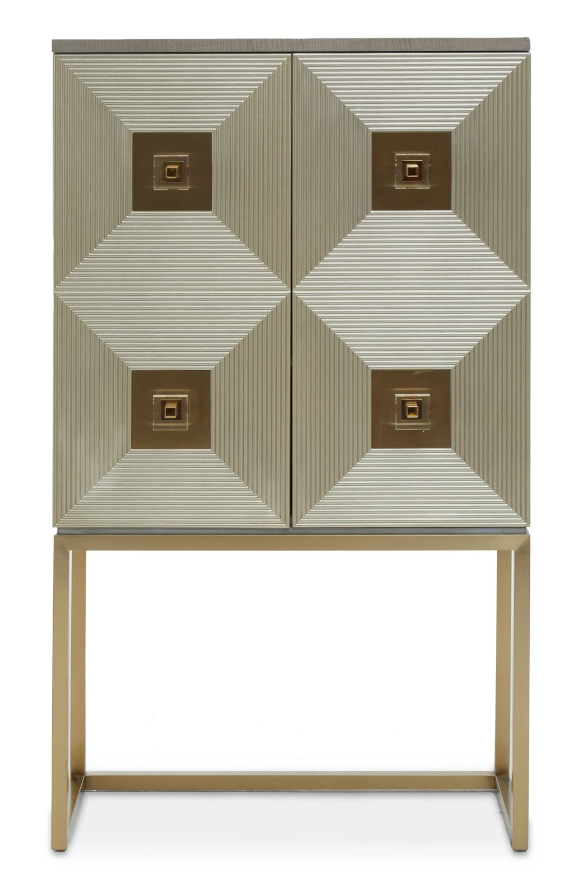 Truro Grey and Champagne Finish Cabinet