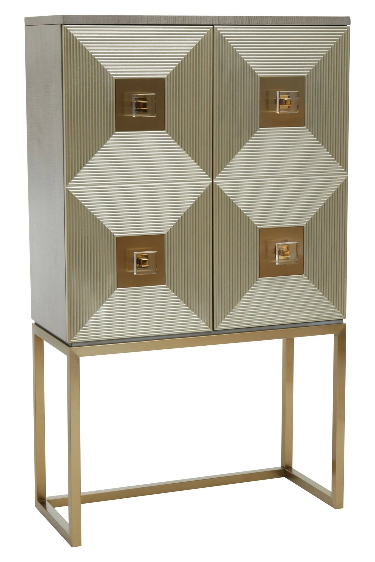 Truro Grey and Champagne Finish Cabinet