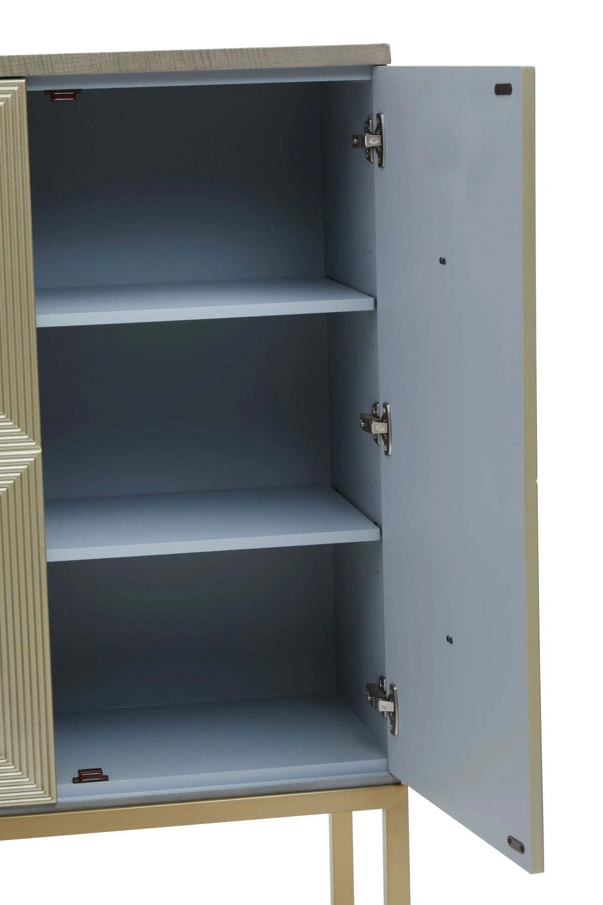 Truro Grey and Champagne Finish Cabinet