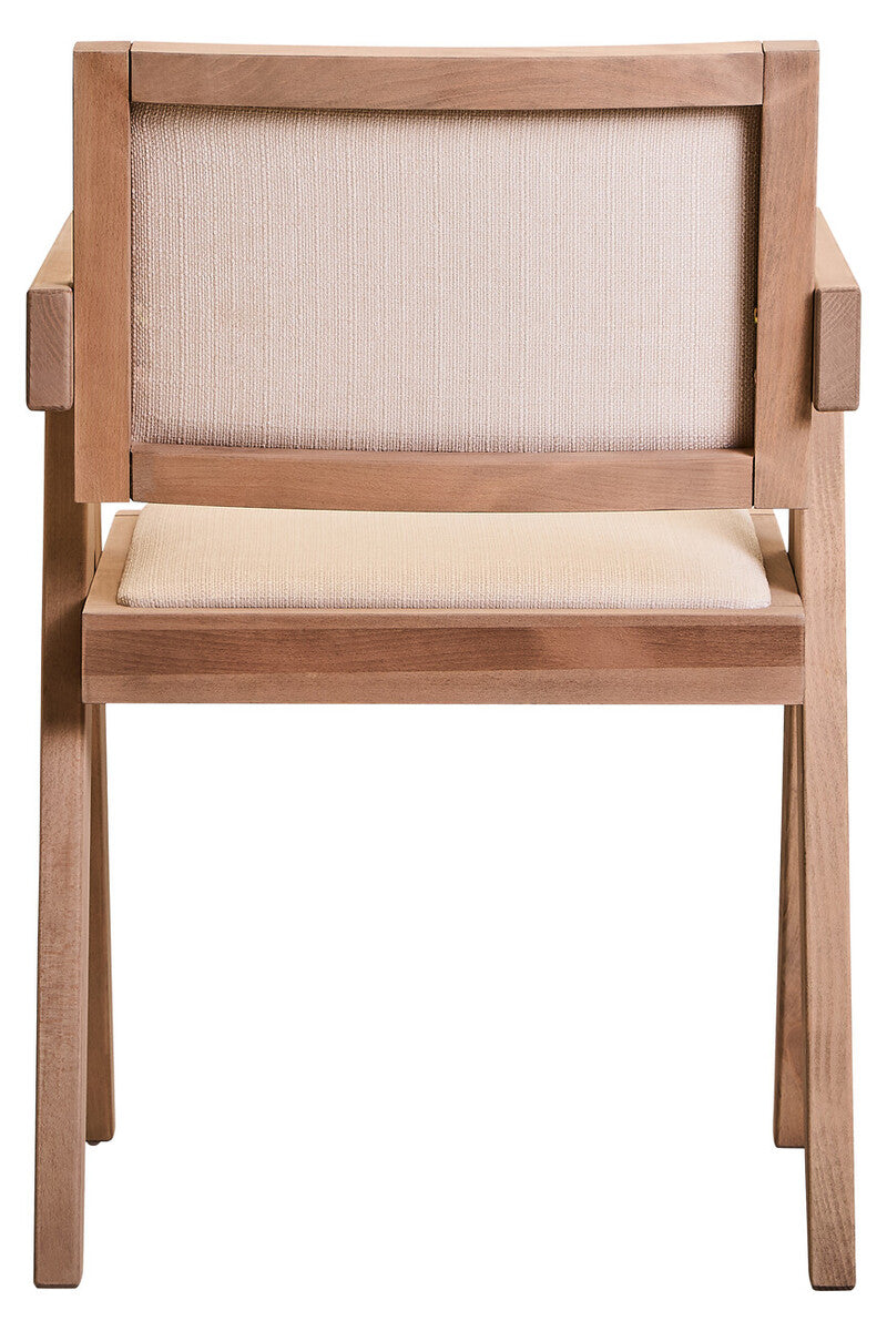 Stirling Ivory Fabric and Grey Wash Beech Wood Dining Chair