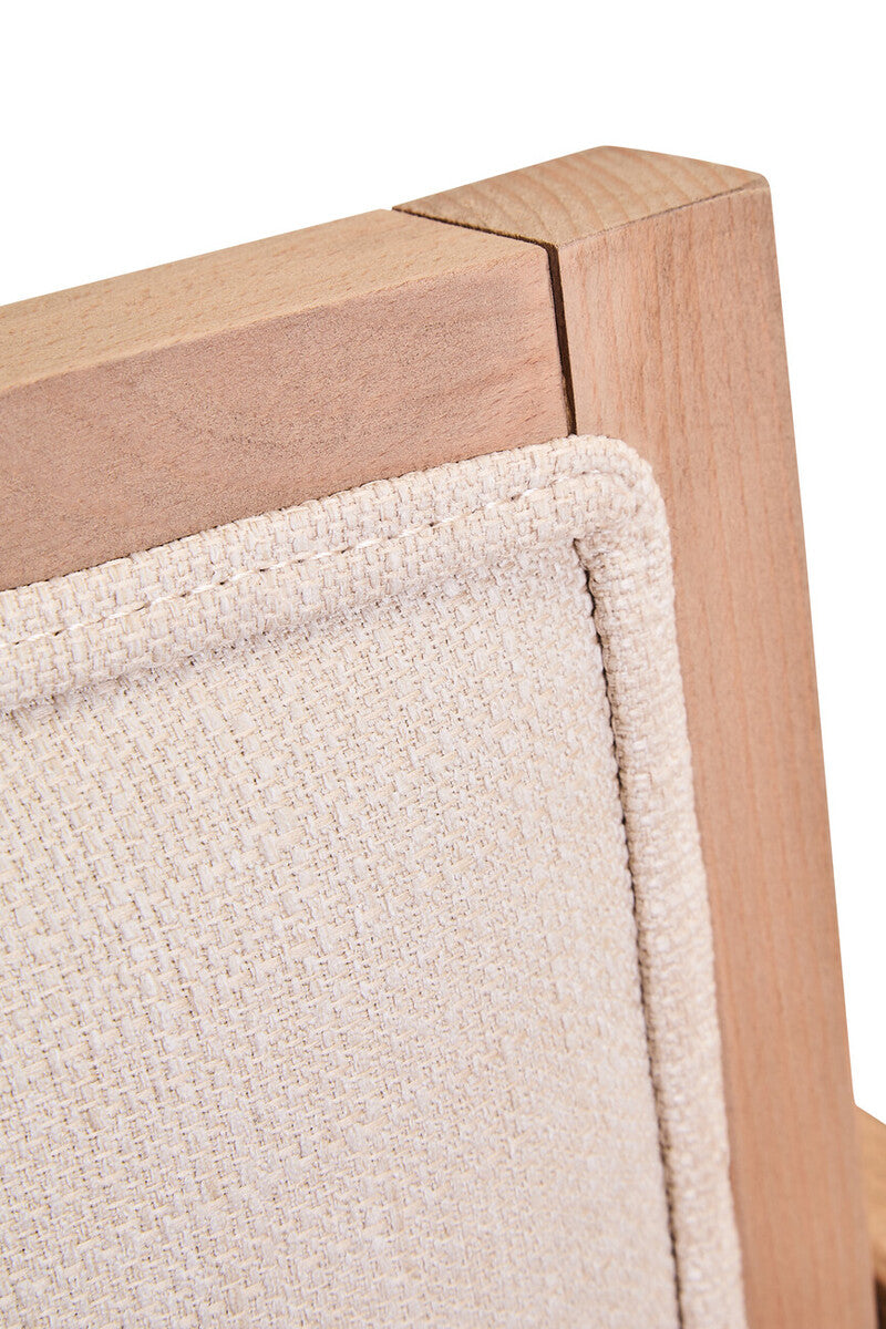 Stirling Ivory Fabric and Grey Wash Beech Wood Dining Chair