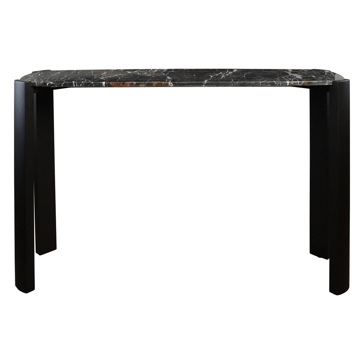 Yarm Marble Top and Acacia Wood Console Table #colour_black