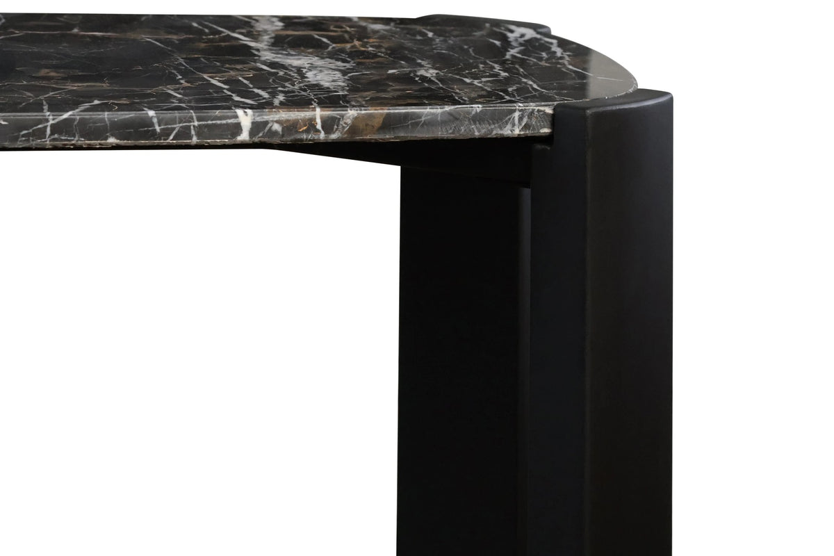 Yarm Marble Top and Acacia Wood Console Table