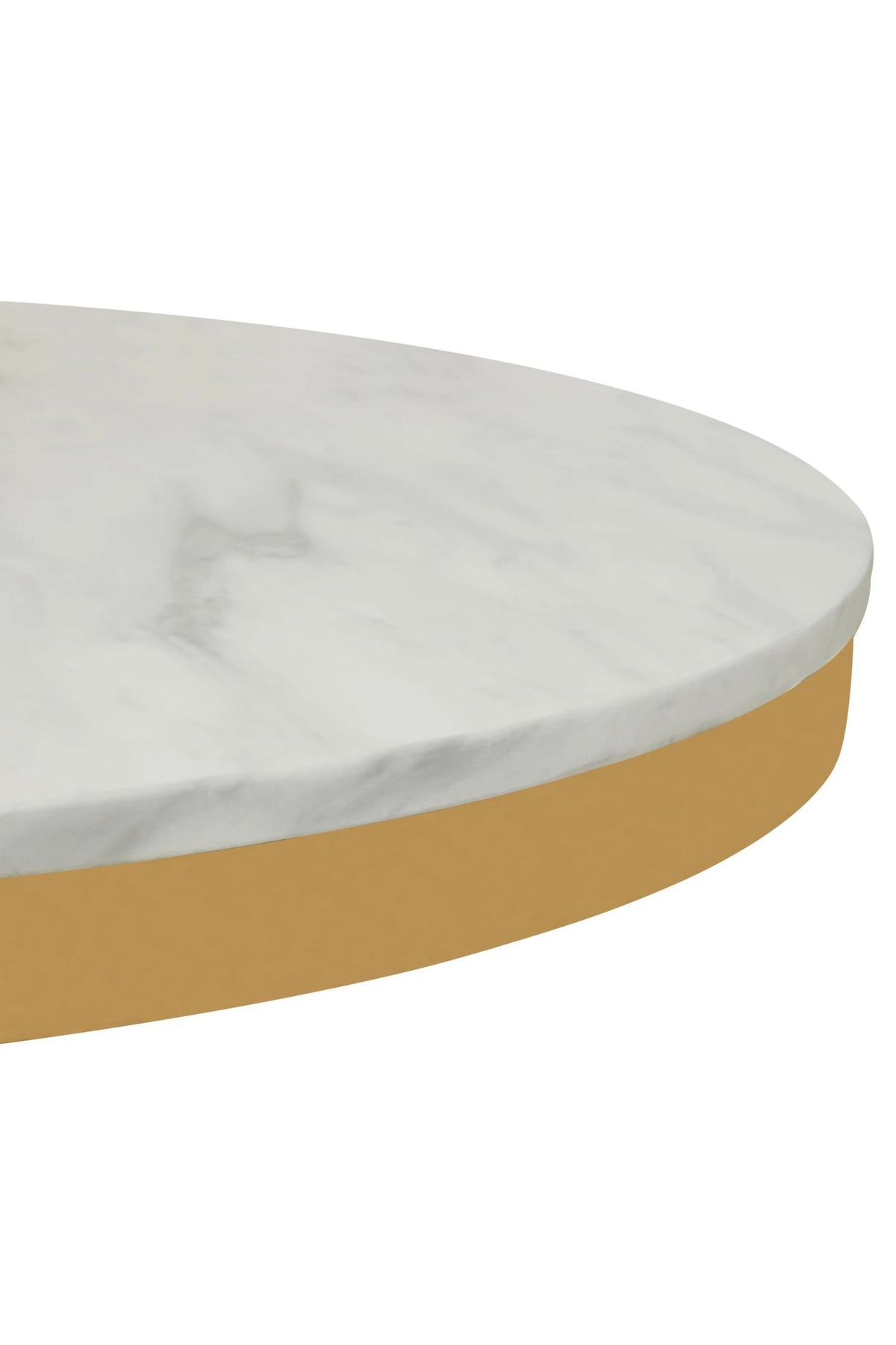 Devon Round Marble Dining Table with Gold Base