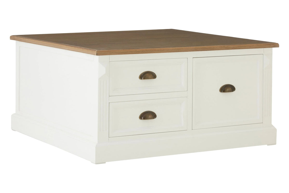 Hadleigh Square Coffee Table with Drawers