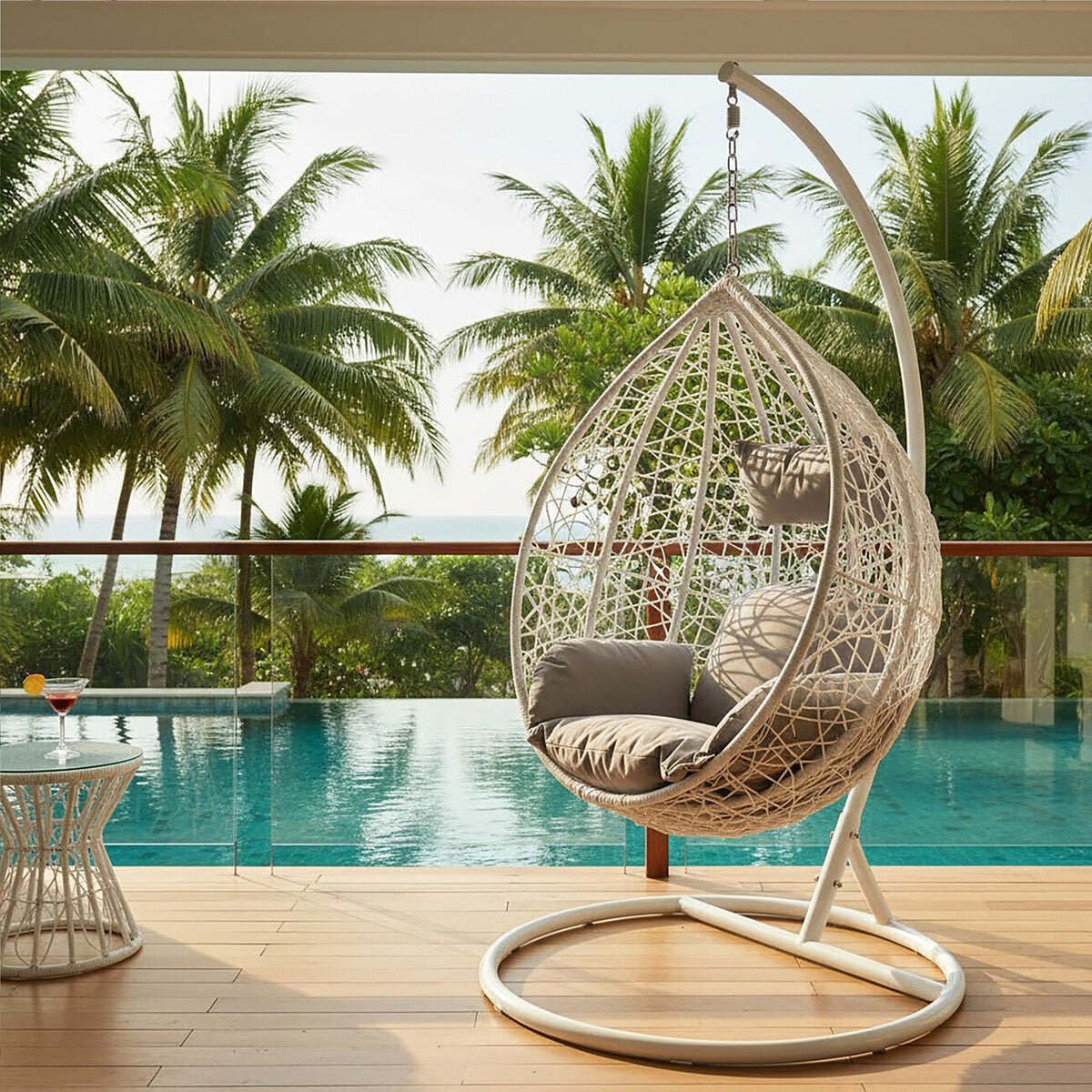 Bristol Rattan Effect Hanging Chair