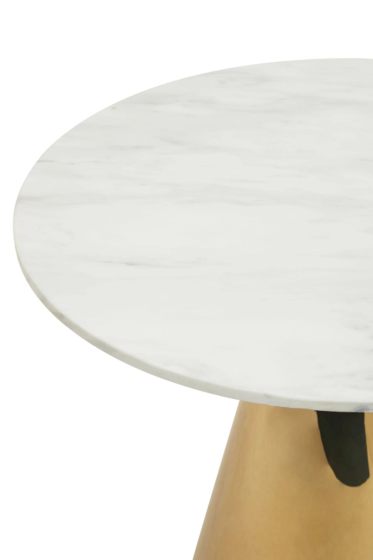 Devon White Marble Top Round Dining Table