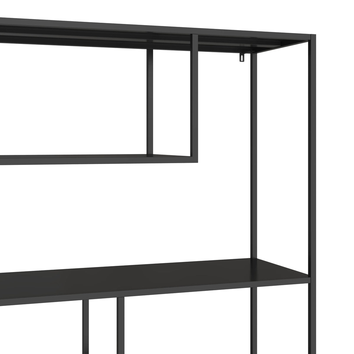 Oxford Black Metal Multi Tier Shelving Unit