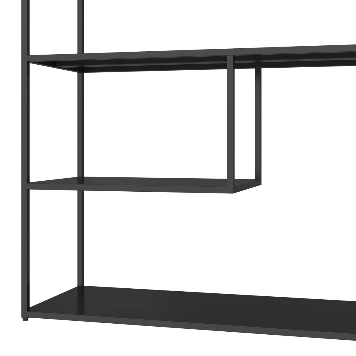 Oxford Black Metal Multi Tier Shelving Unit