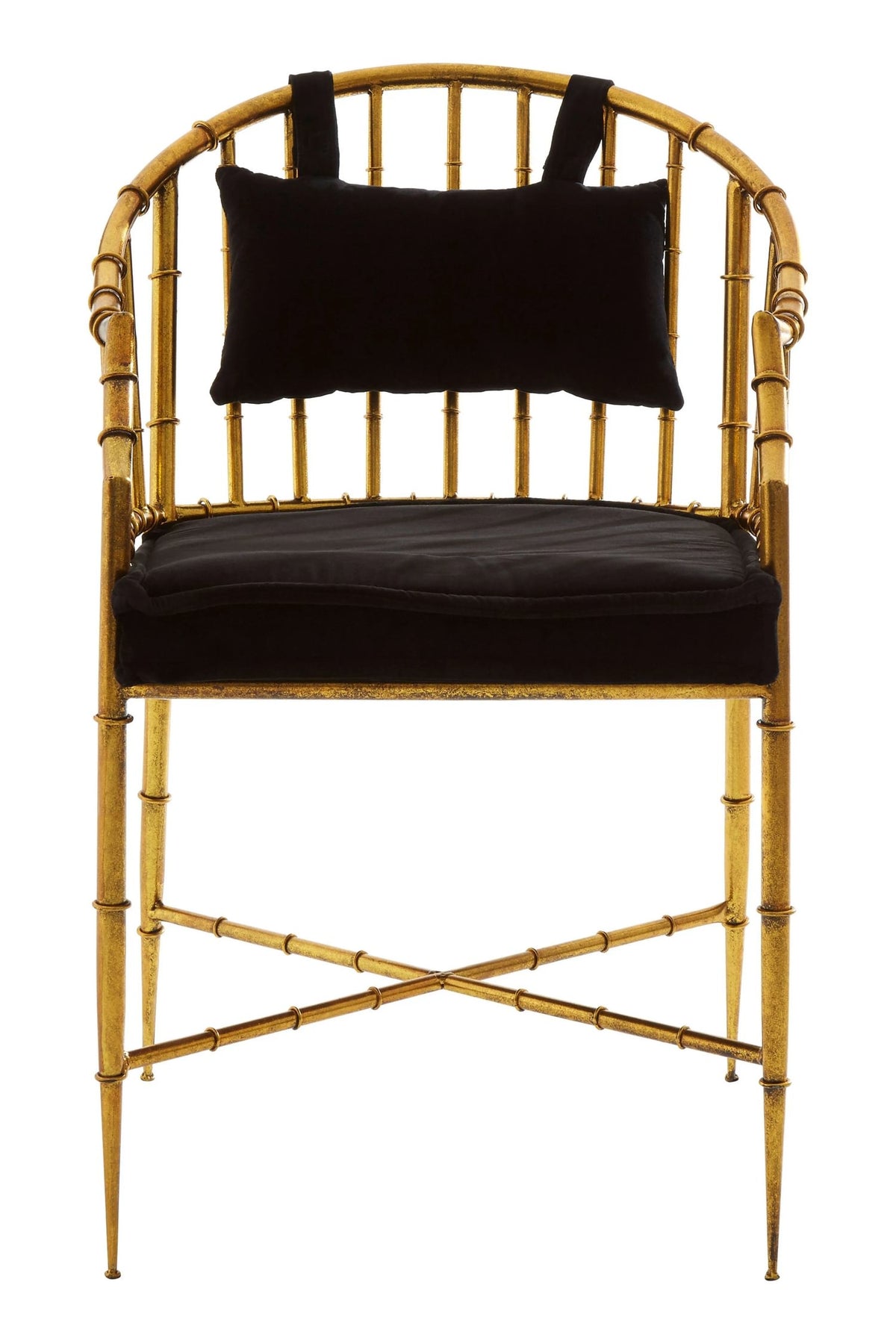Balmoral Gold Bamboo Design Frame Accent Armchair