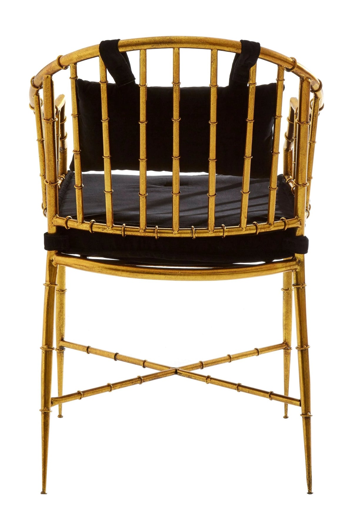 Balmoral Gold Bamboo Design Frame Accent Armchair