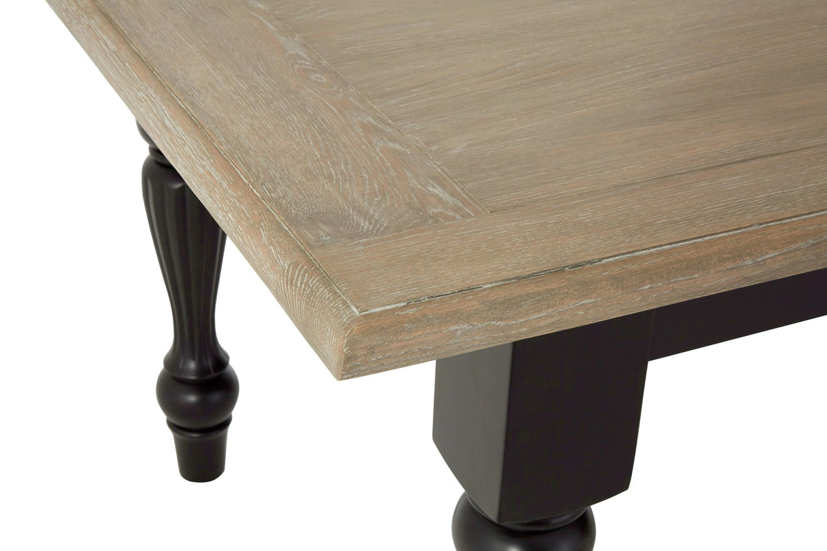 Vienna Grey Wash and Antique Black Dining Table