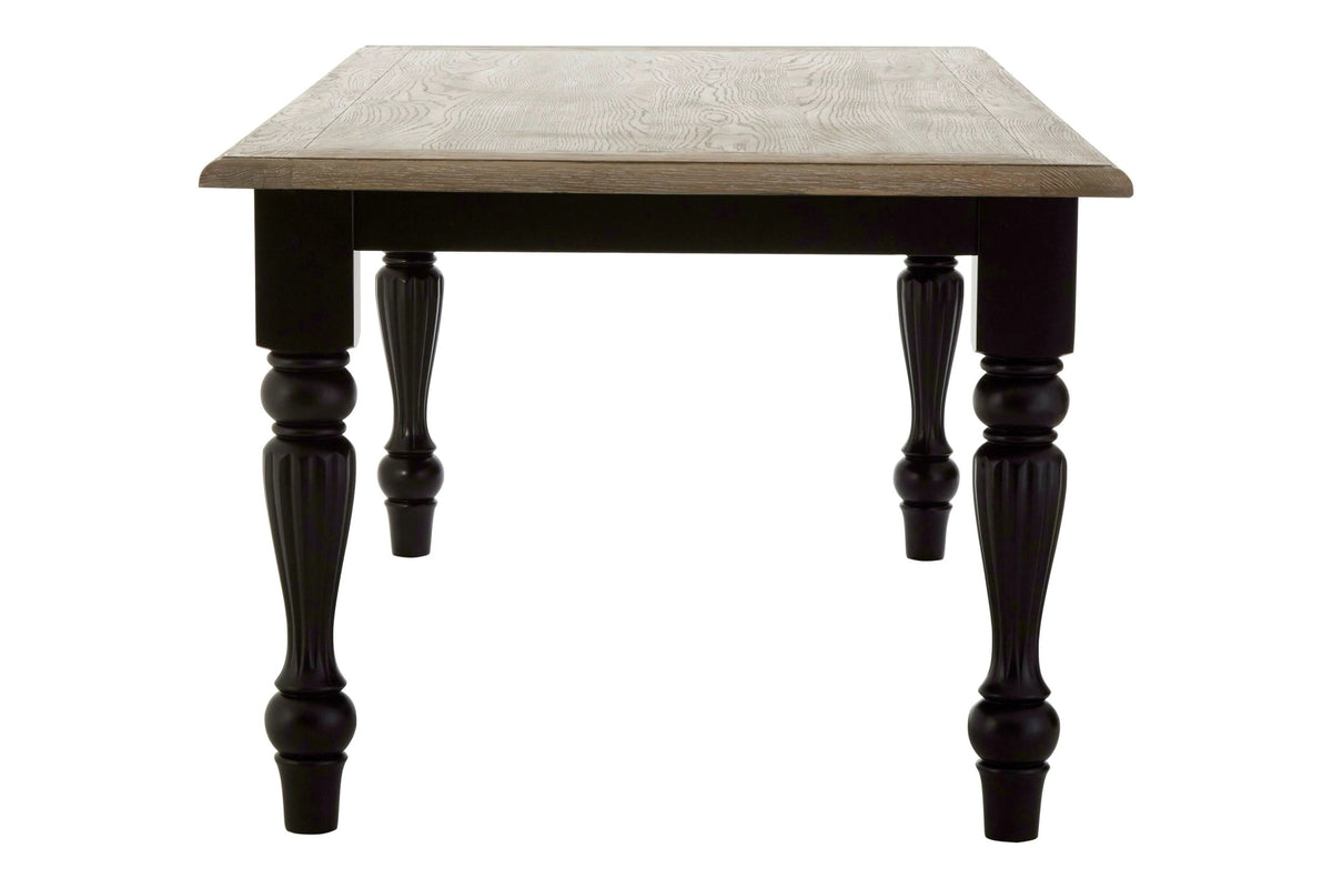 Vienna Grey Wash and Antique Black Dining Table