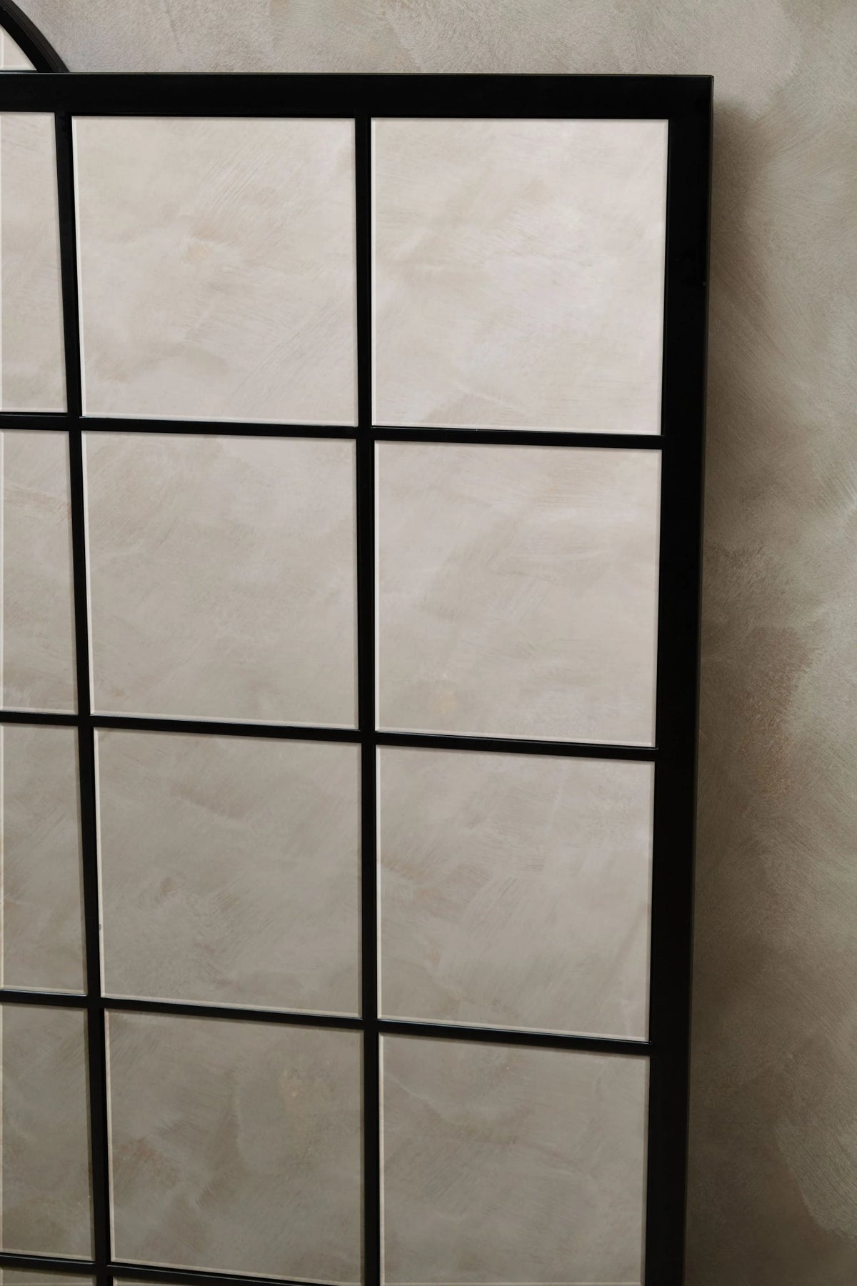 Hayle Black Grid Full Length Large Wall Mirror