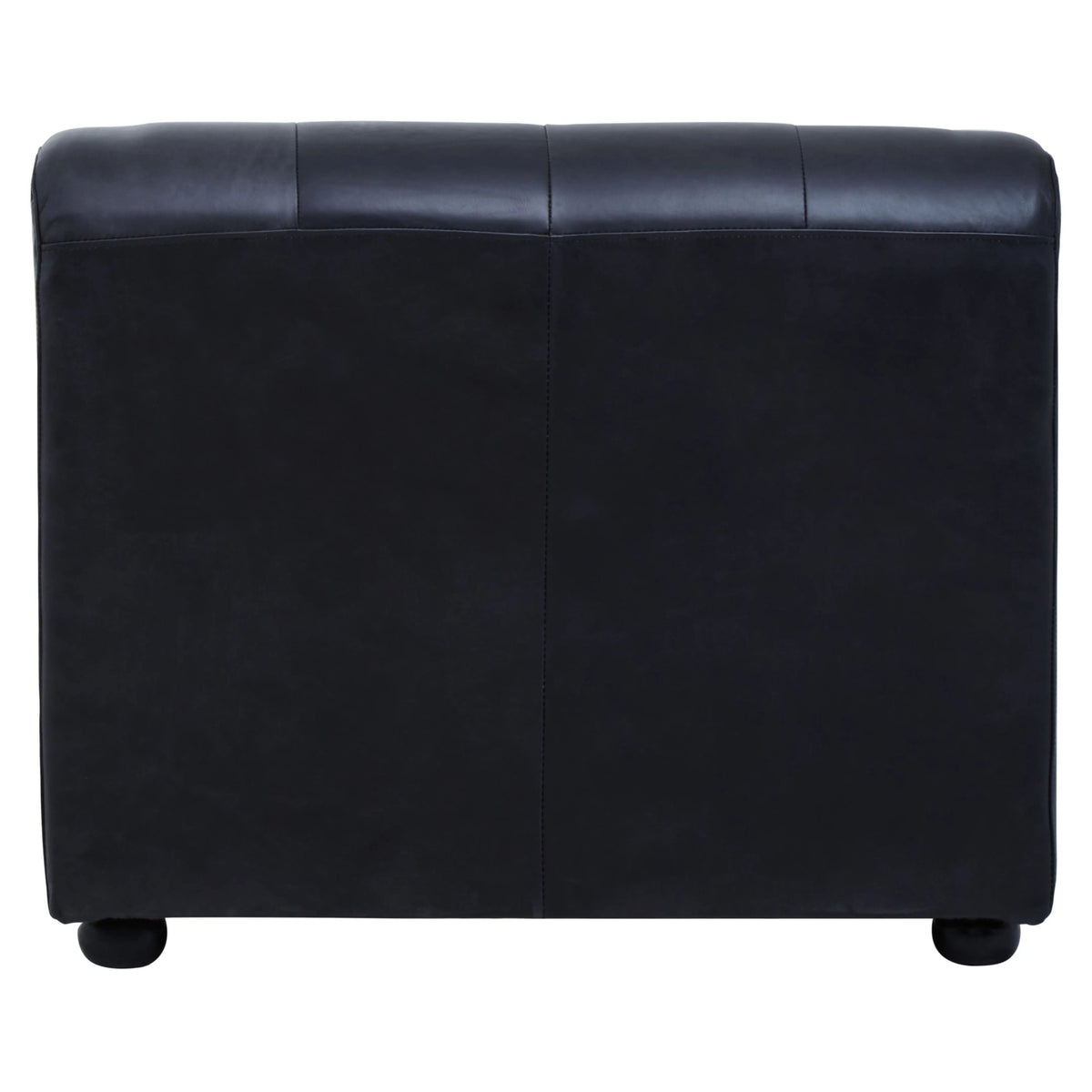 Bath Antique Black Leather Armless Modular Sofa Chair