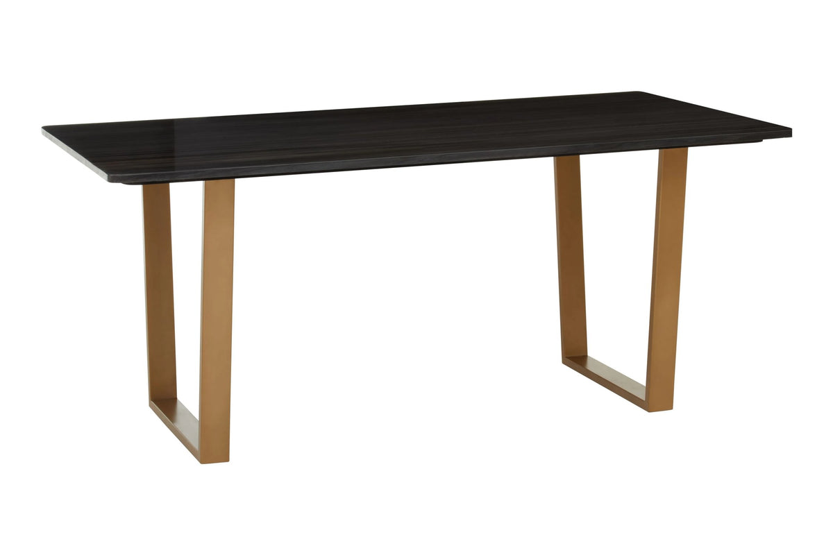 Loxley Black Marble Top Rectangular Dining Table