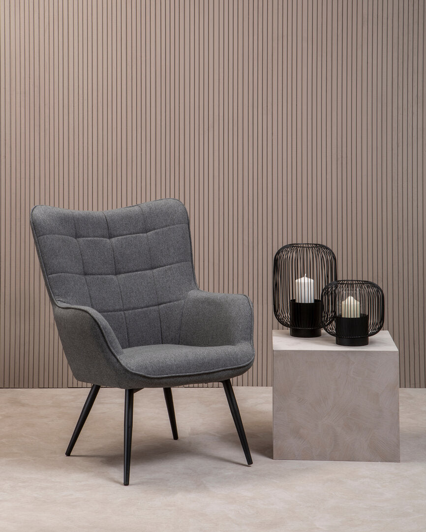 Richmond Grey Fabric Armchair
