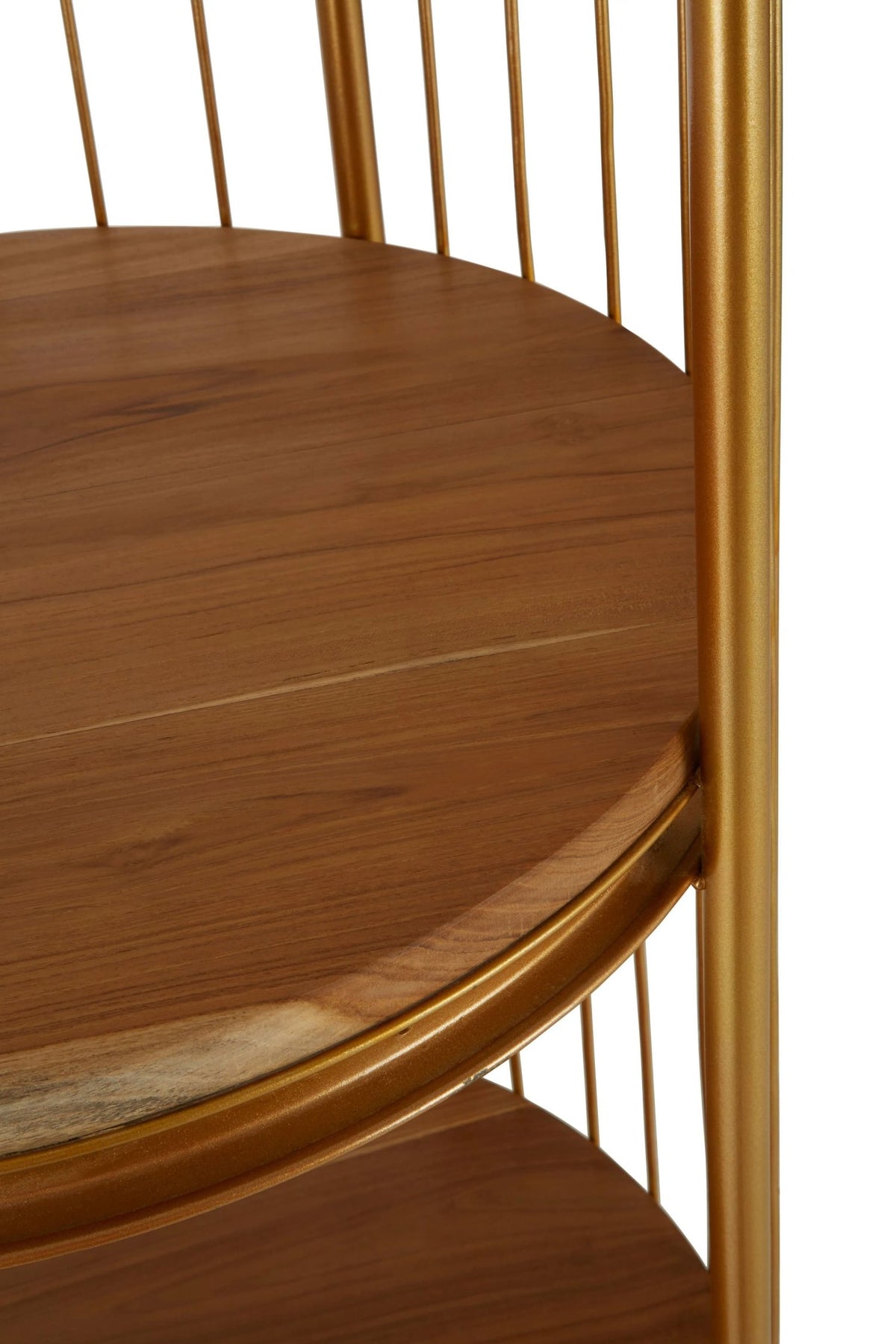 Lyndhurst 3 Tier Birdcage Medium Shelf Unit #colour_gold