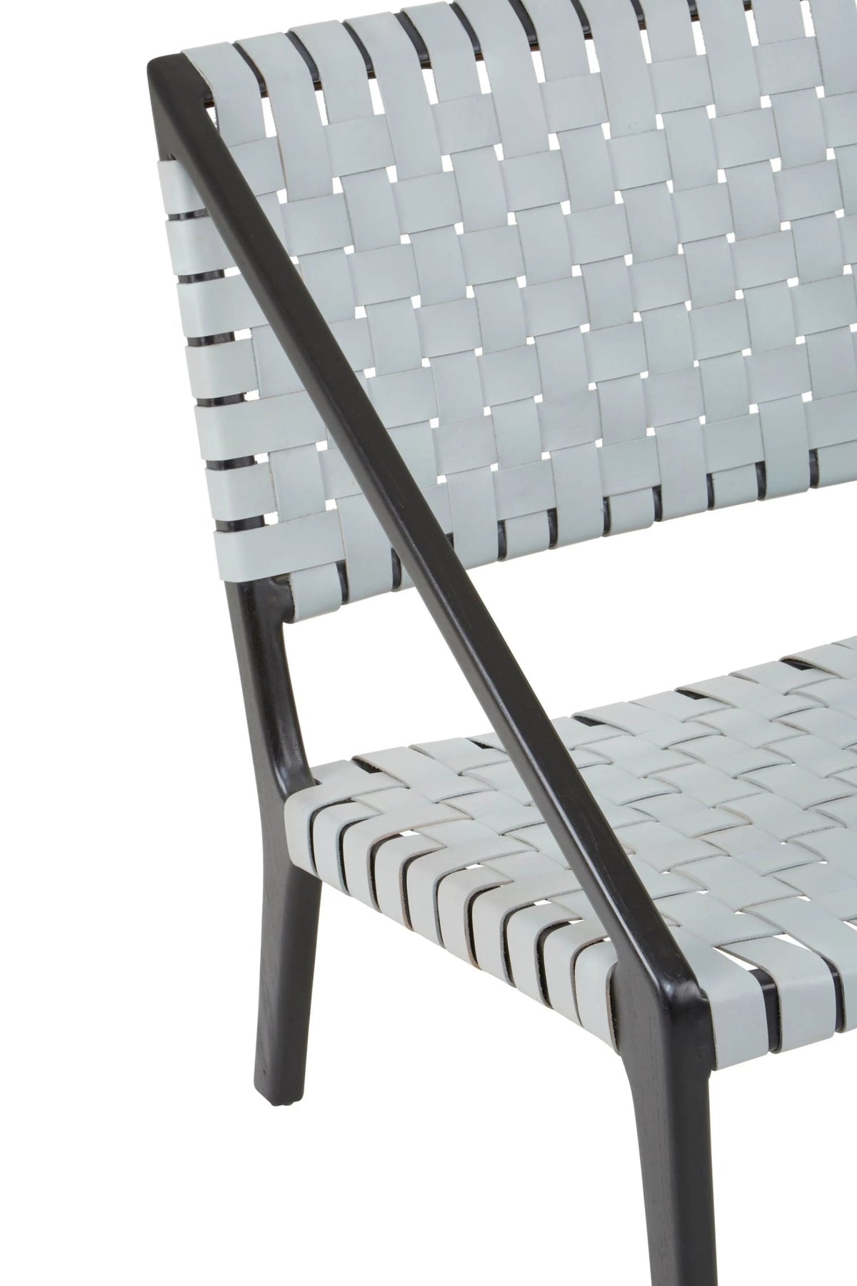 Seville Leather Woven Chair #colour_grey