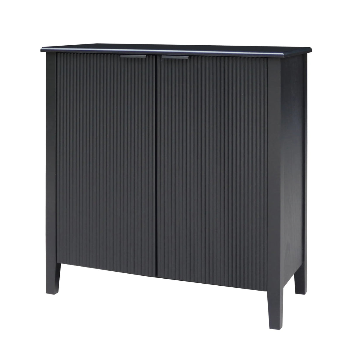 Savoy Black Ridge Detail Two Door Wooden Cabinet