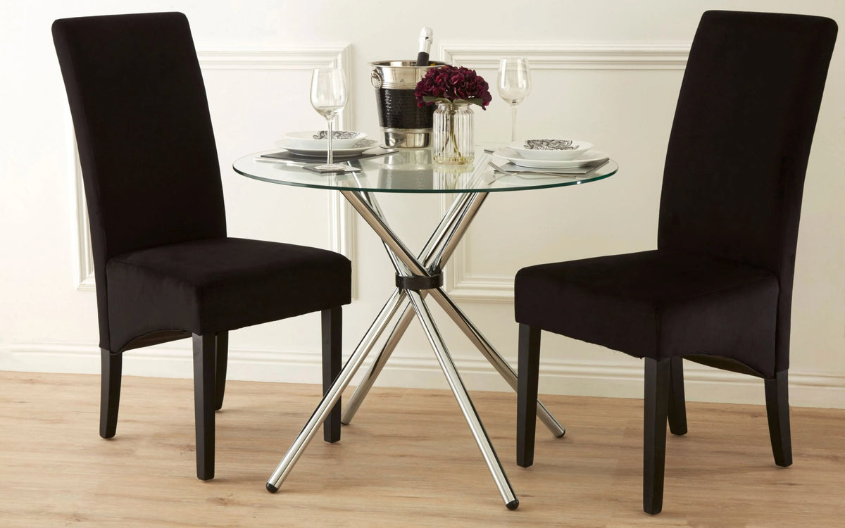 Lymington Round Dining Table with Glass Top