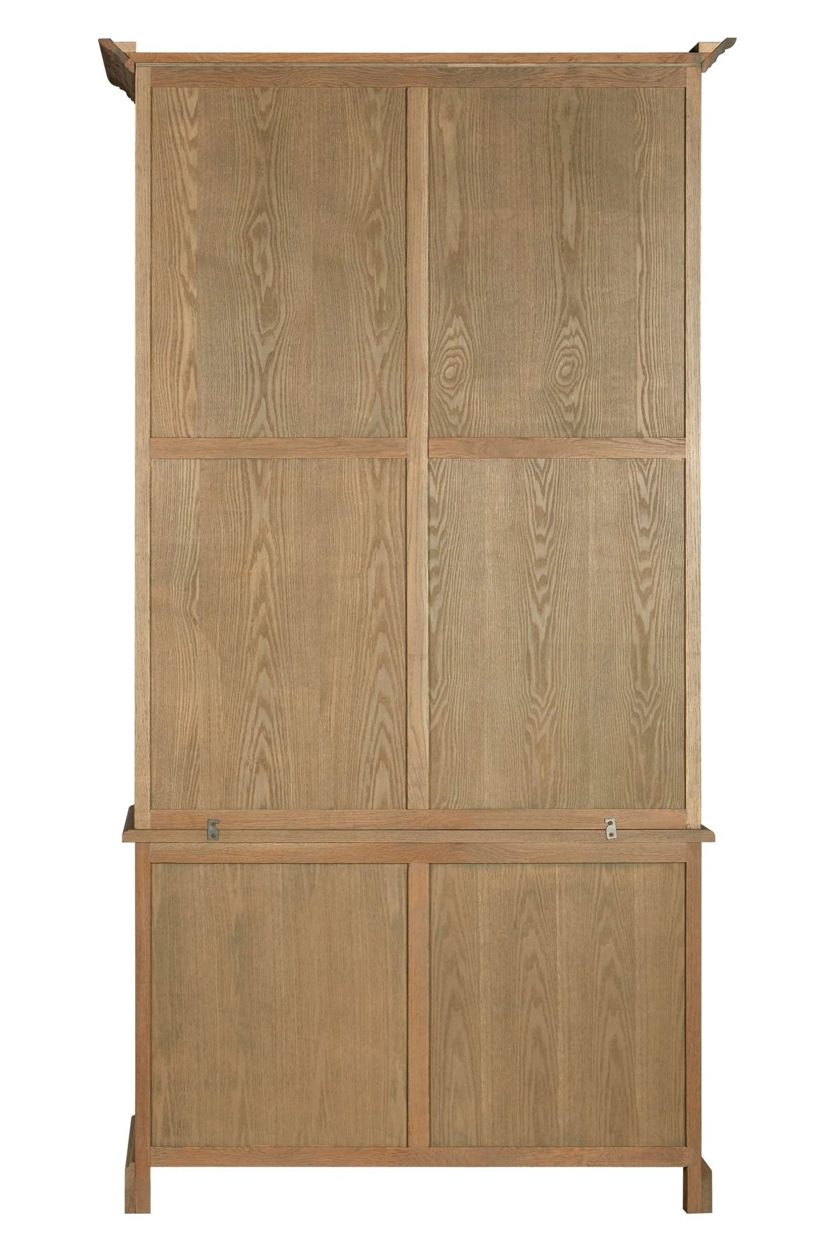 Cannes Oak Wood Tall Cabinet with Washed Grey Finish