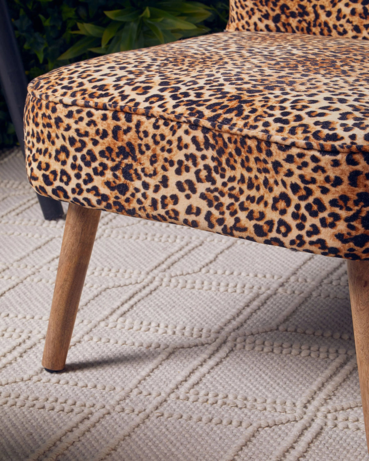 Granada Leopard Print Velvet Chair